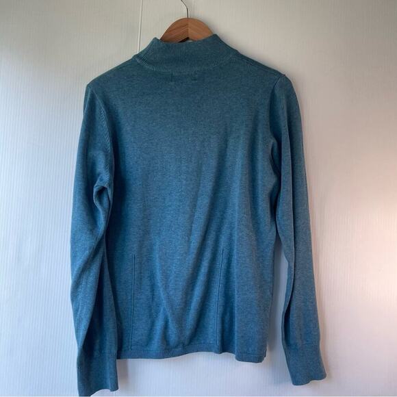 Woolrich women’s mochneck sweater long sleeve pullover size large 100% cotton - Picture 4 of 6
